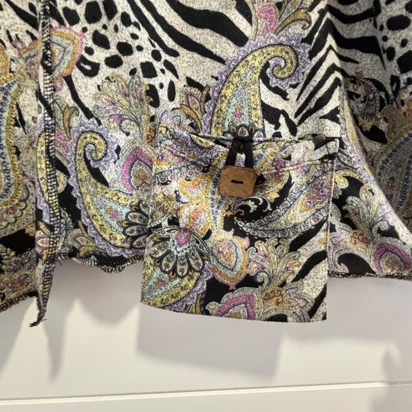 Jess & Jane animal and paisley print long sleeve top size XL - Picture 3 of 13